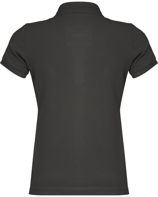 Polo vintage manches courtes femme dos Vintage Charcoal