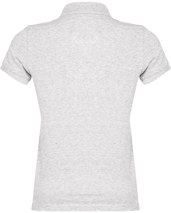 Polo vintage manches courtes femme dos Ash Heather