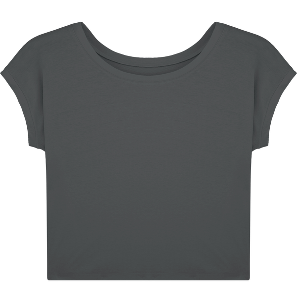 Tee shirt court femme stella flies face Anthracite