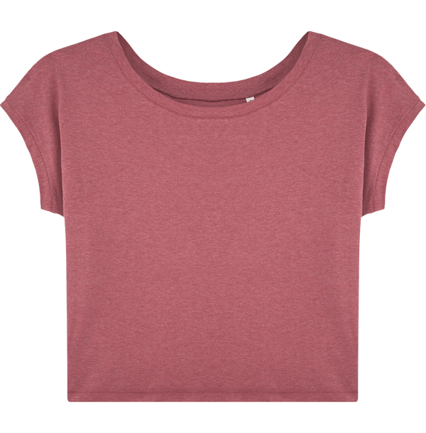 Tee shirt court femme stella flies face Heather Cranberry