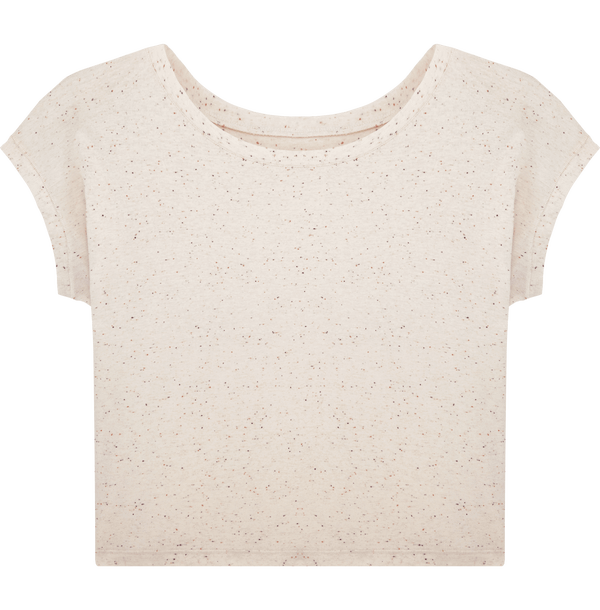 Tee shirt court femme stella flies face Ecru Neppy Mandarine