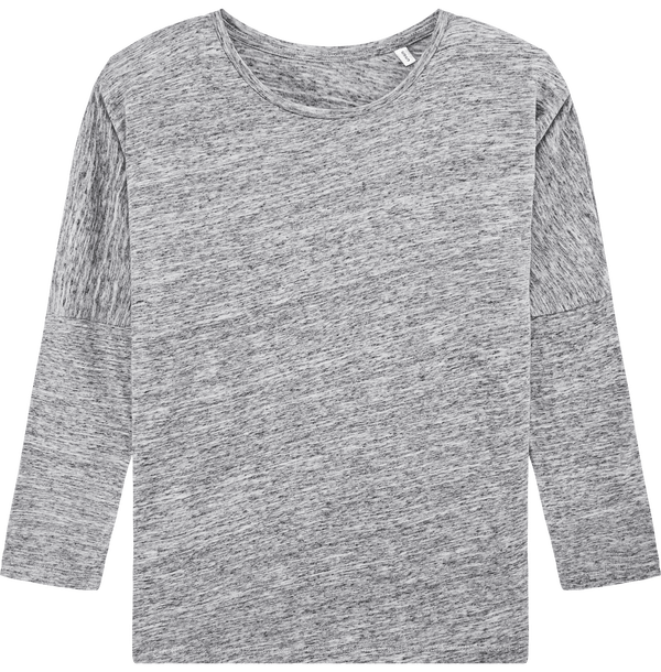 T shirt manches longues fil flamme stella turns slub face Slub Heather Grey