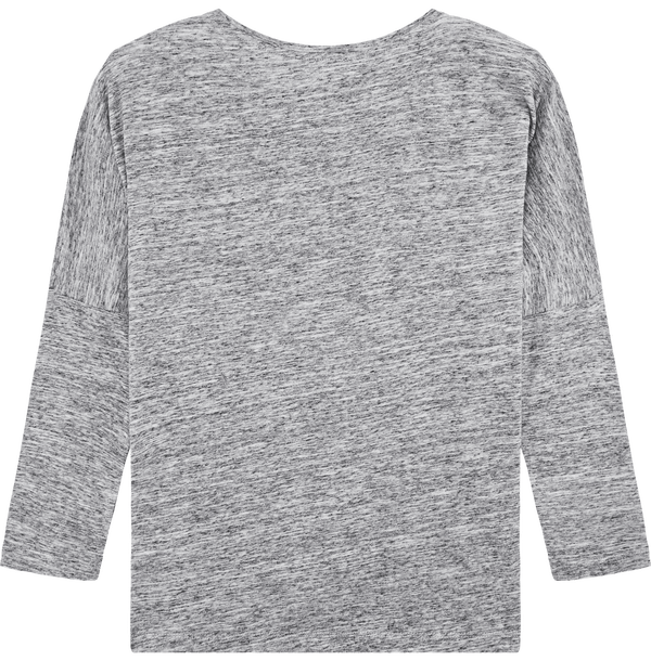 T shirt manches longues fil flamme stella turns slub dos Slub Heather Grey