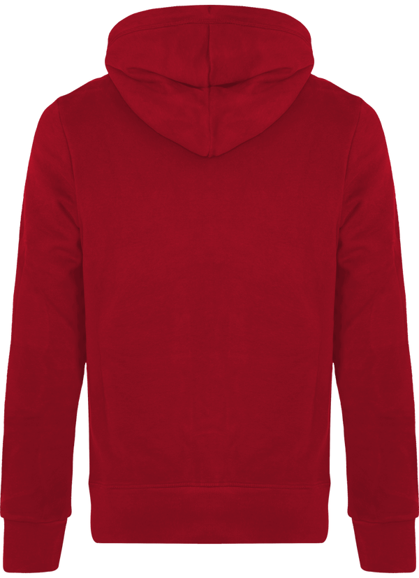 Sweat shirt vintage zippe a capuche homme dos Vintage Dark Red
