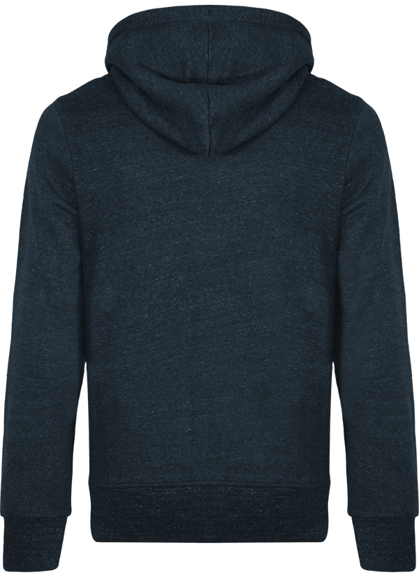 Sweat shirt vintage zippe a capuche homme dos Night Blue Heather