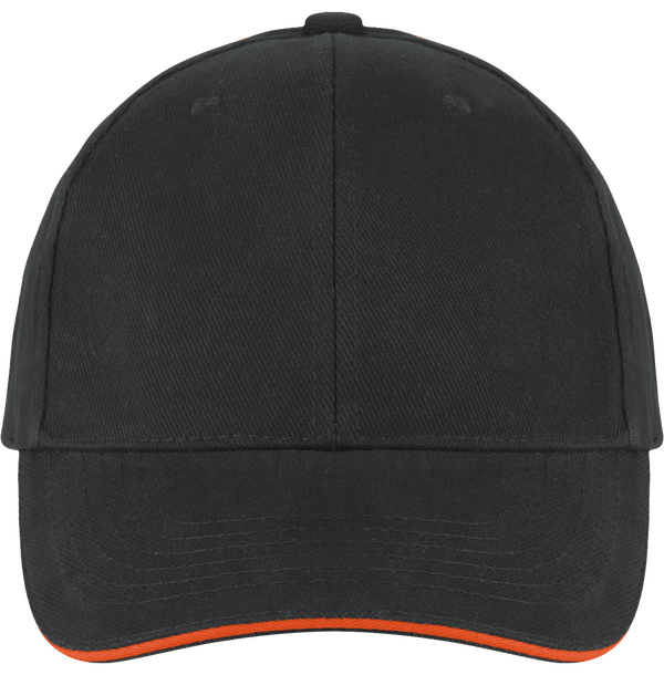 Casquette 6 Panneaux Bicolore À Personnaliser Sur Tunetoo : Dark Grey / Black