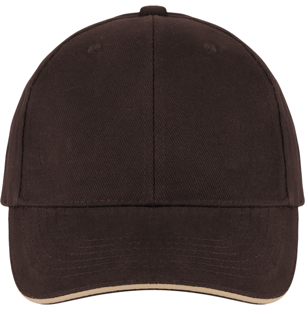 Casquette 6 Panneaux Bicolore À Personnaliser Sur Tunetoo : Chocolate / Beige