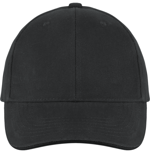 Casquette 6 panneaux bicolore plexus Dark Grey / Black