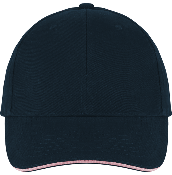 Casquette 6 Panneaux Bicolore À Personnaliser Sur Tunetoo : Navy / Pink