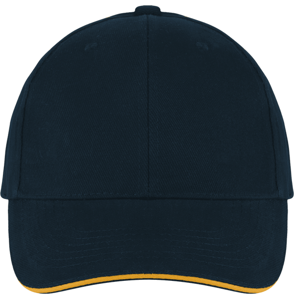 Casquette 6 Panneaux Bicolore À Personnaliser Sur Tunetoo : Navy / Yellow