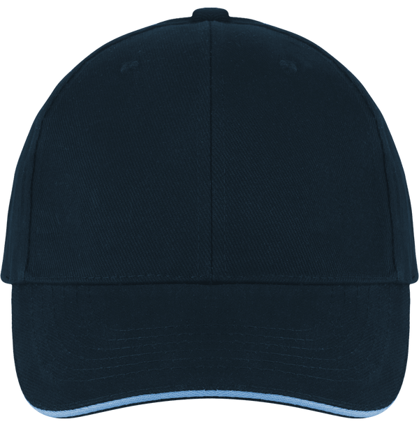 Casquette 6 Panneaux Bicolore À Personnaliser Sur Tunetoo : Navy / Sky Blue
