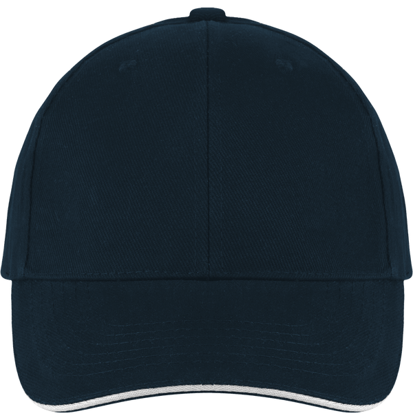 Casquette 6 Panneaux Bicolore À Personnaliser Sur Tunetoo : Navy / White