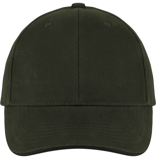 Casquette 6 Panneaux Bicolore À Personnaliser Sur Tunetoo : Khaki / Black
