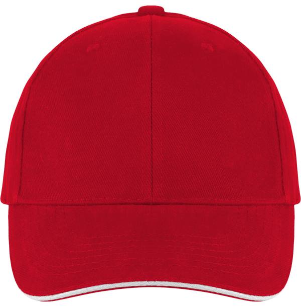 Casquette 6 Panneaux Bicolore À Personnaliser Sur Tunetoo : Red / White