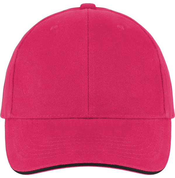 Casquette 6 Panneaux Bicolore À Personnaliser Sur Tunetoo : Fuchsia / Black
