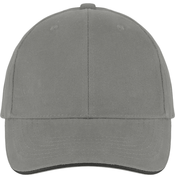 Casquette 6 Panneaux Bicolore À Personnaliser Sur Tunetoo : Light Grey / Dark Grey