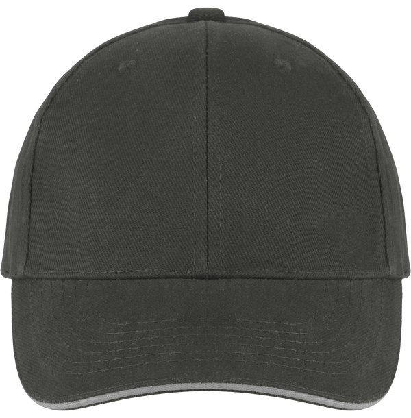 Casquette 6 Panneaux Bicolore À Personnaliser Sur Tunetoo : Slate Grey / Light Grey