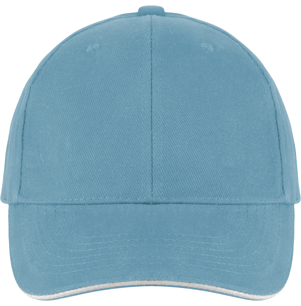 Customize Your 6-Panel Two-Tone Cap On Tunetoo Sky Blue / White