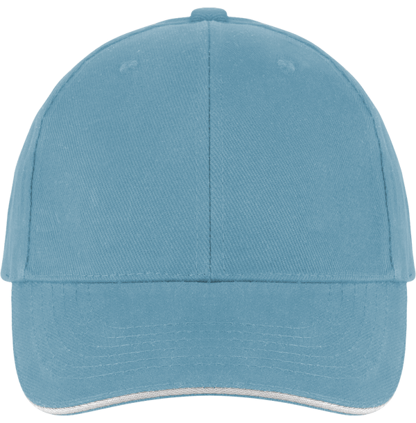 Casquette 6 panneaux bicolore plexus Sky Blue / White