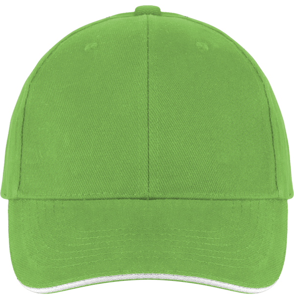 Casquette 6 Panneaux Bicolore À Personnaliser Sur Tunetoo : Lime / White