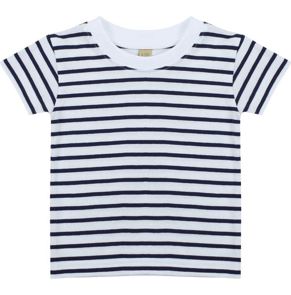 Camiseta Bebé Manga Corta A Rayas White / Oxford Navy