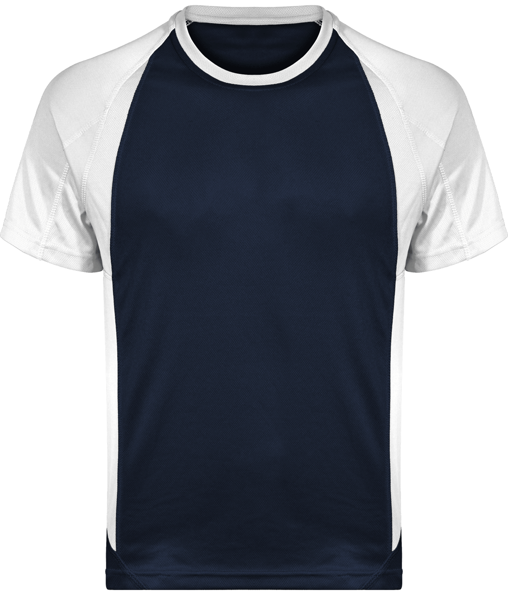 T-Shirt Bicolore Unisexe | Flex Et Impression Navy / White