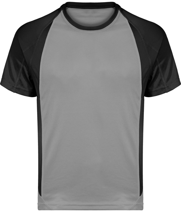 T-Shirt Bicolore Unisexe | Flex Et Impression Fine Grey / Black