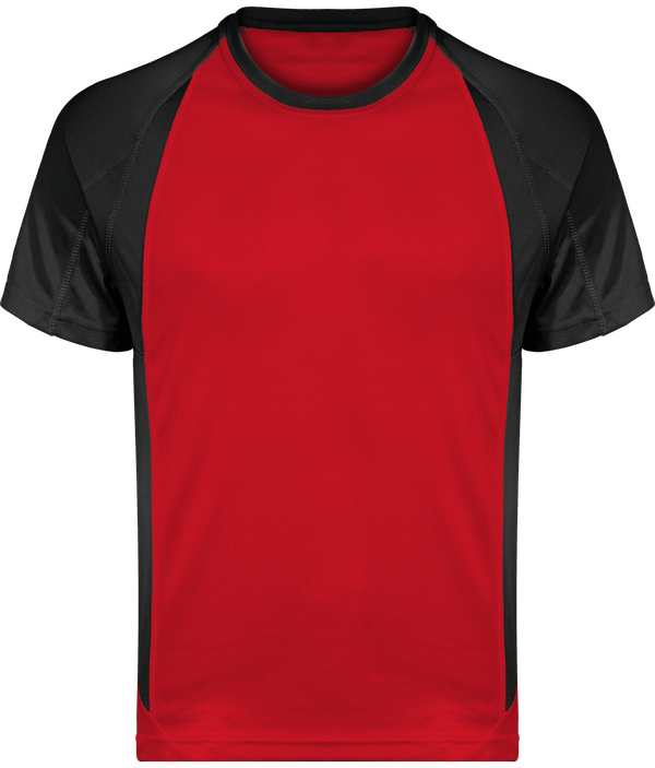 T-Shirt Bicolore Unisexe | Flex Et Impression Red / Black