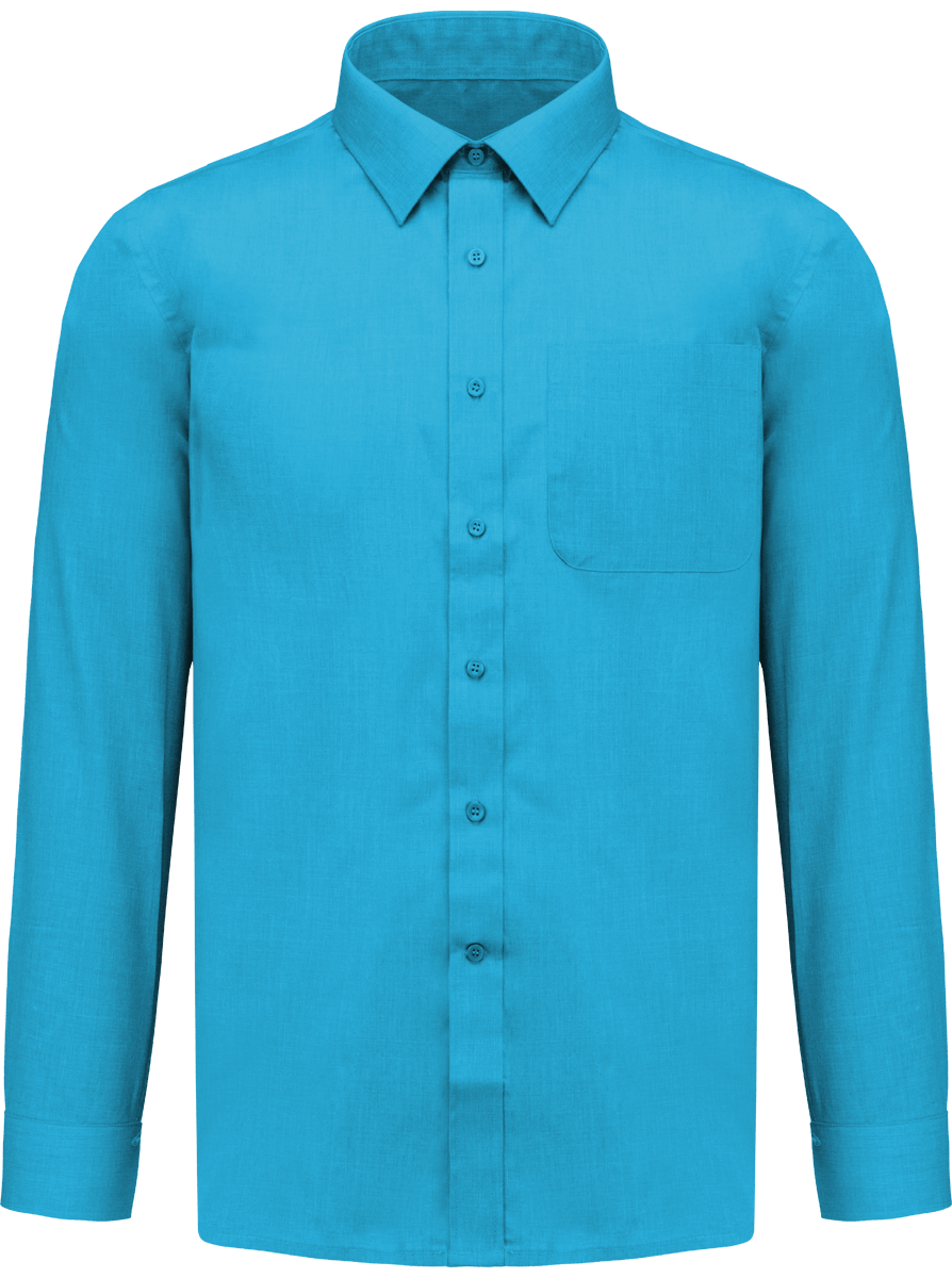 Descubre Nuestra Camisa De Mangas Largas Personalizable Bright Turquoise