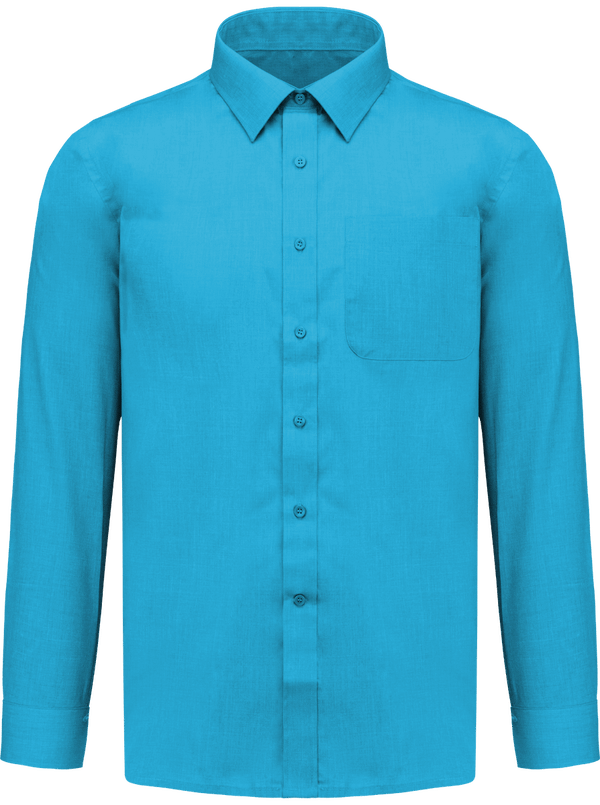 Descubre Nuestra Camisa De Mangas Largas Personalizable Bright Turquoise