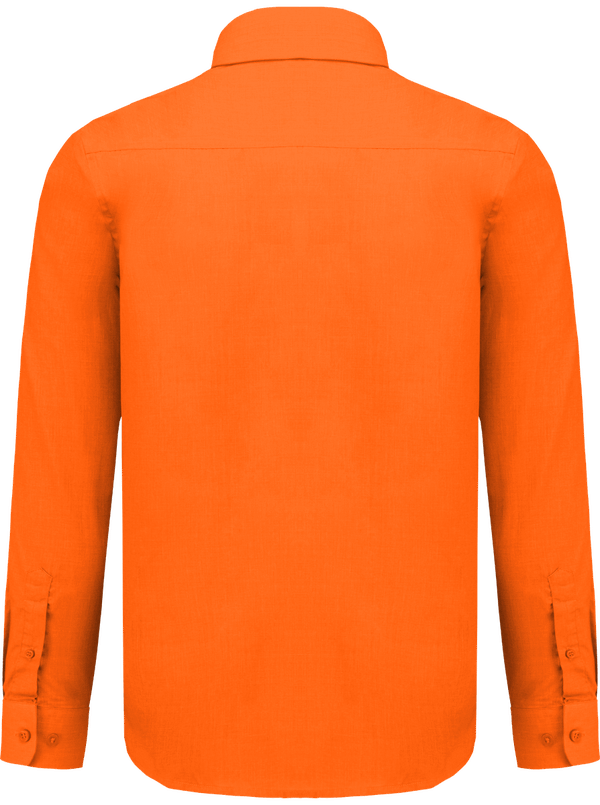 Chemise manches longues homme dos Orange