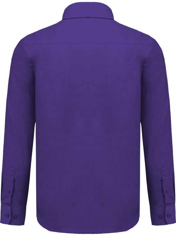 Chemise manches longues homme dos Purple