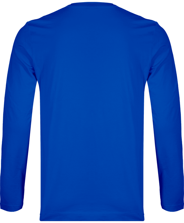 T shirt manches longues col v homme dos Light Royal Blue