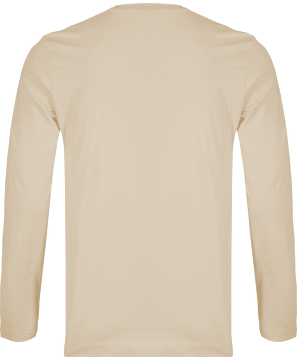 T shirt manches longues col v homme dos Light Sand