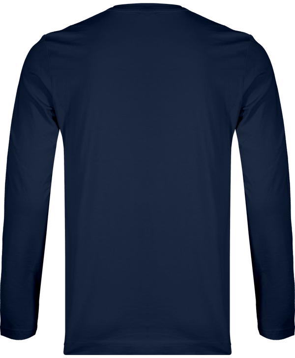 T shirt manches longues col v homme dos Navy