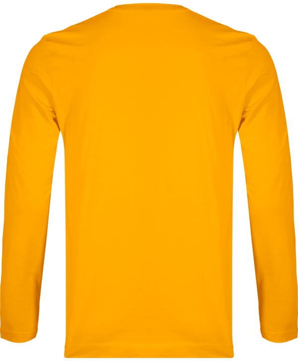 T shirt manches longues col v homme dos Yellow