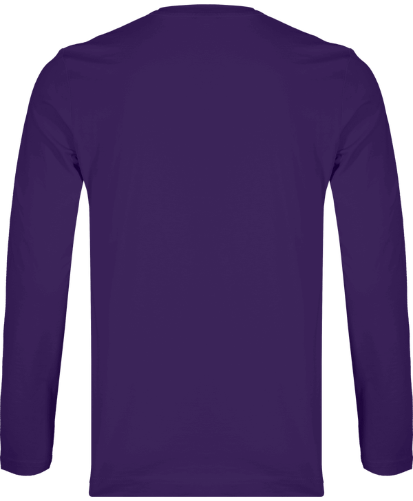 T shirt manches longues col v homme dos Purple