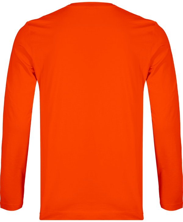 T shirt manches longues col v homme dos Orange