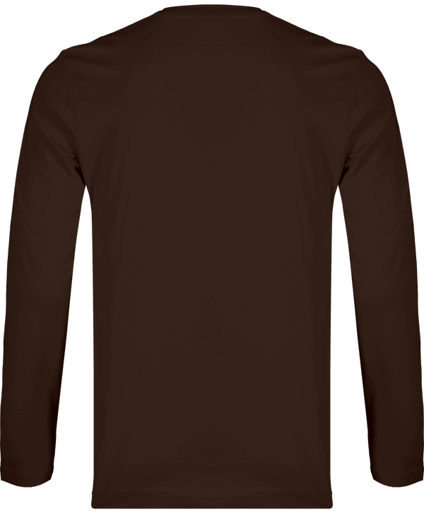 T shirt manches longues col v homme dos Chocolate