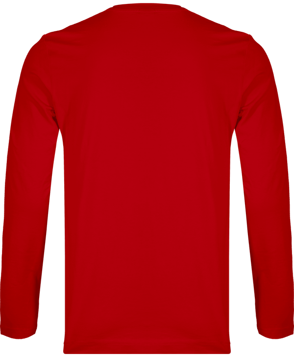 T shirt manches longues col v homme dos Red