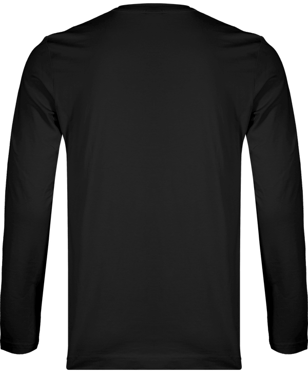 T shirt manches longues col v homme dos Dark Grey