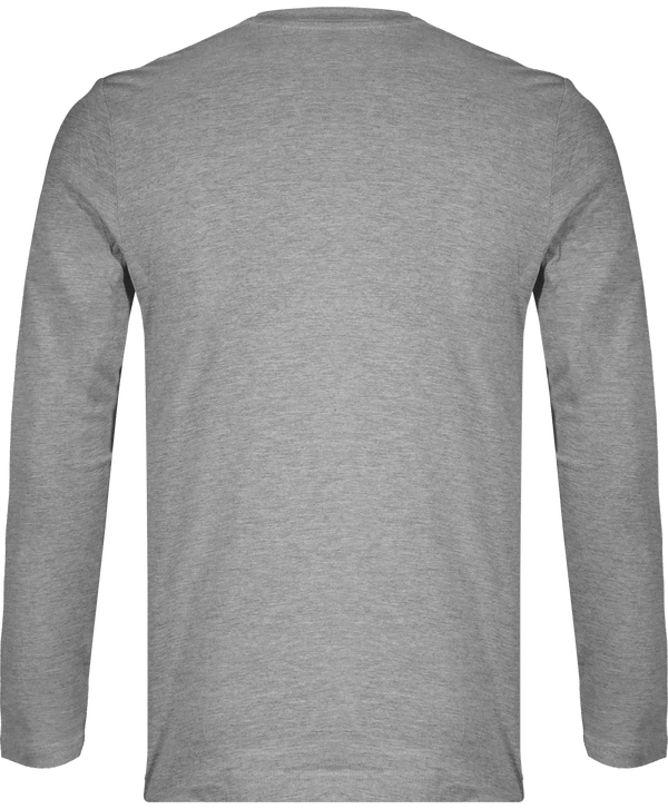 T shirt manches longues col v homme dos Oxford Grey