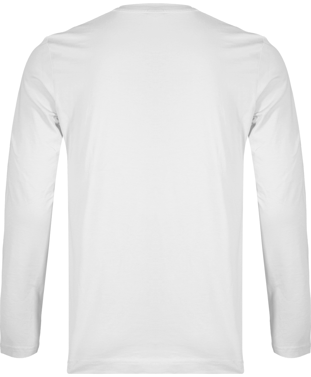 T-Shirt Manches Longues Col V Homme White