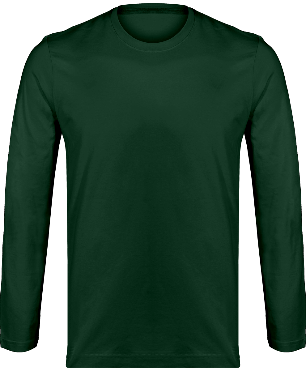 Men's Long Sleeve Round Neck T-Shirt 180Gr Forest Green