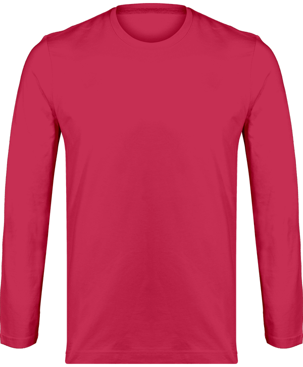 T-Shirt Manches Longues Col Rond Homme 180Gr Fuchsia