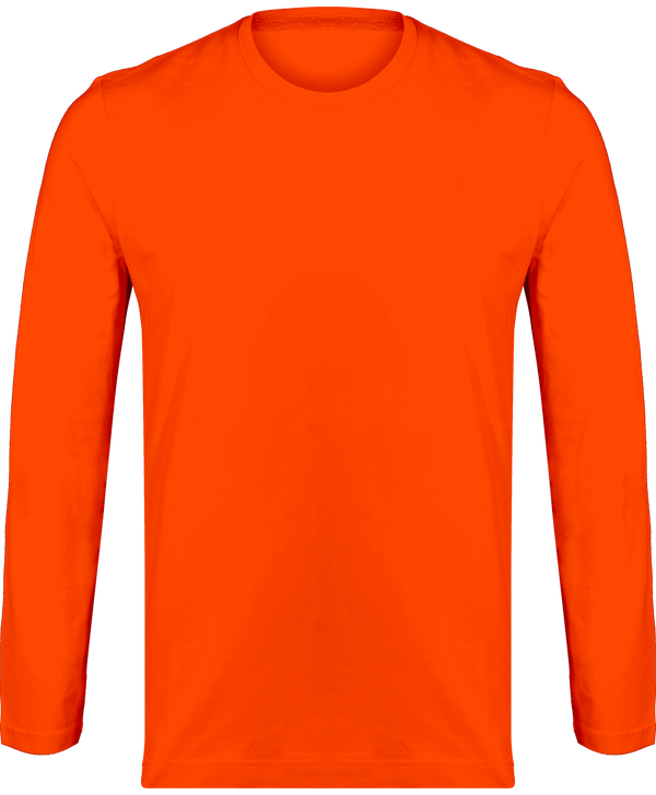 T-Shirt Manches Longues Col Rond Homme 180Gr Orange