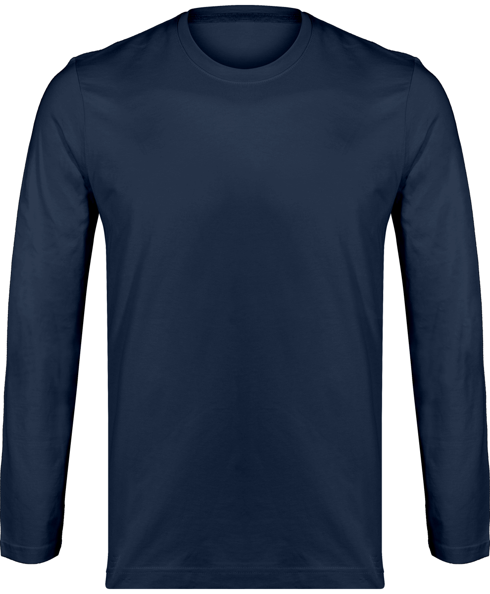 Men's Long Sleeve Round Neck T-Shirt 180Gr Navy
