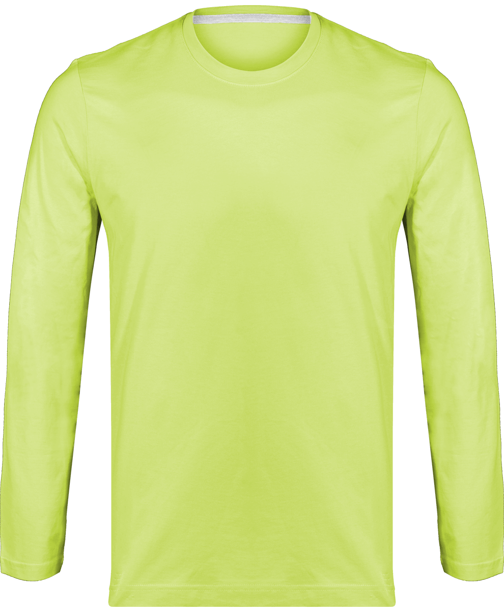 T-Shirt Manches Longues Col Rond Homme 180Gr Lime