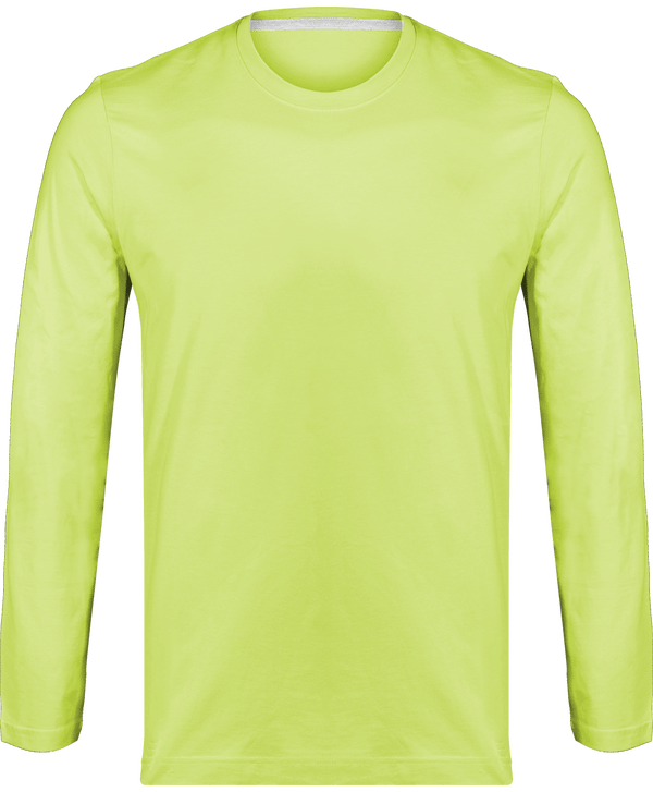 T-Shirt Manches Longues Col Rond Homme 180Gr Lime