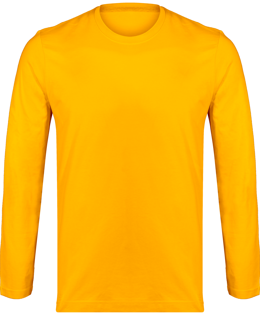 T-Shirt Men Round Neckand Long Sleeve 180Gr Yellow